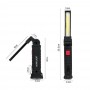 MINI TORCIA LED COB LUCE BIANCA ROSSA BATTERIA RICARICABILE BASE CALAMITATA