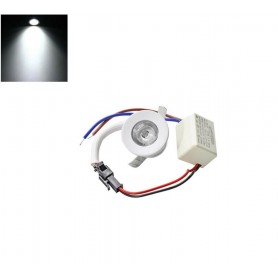 FARETTO LED 1 W A INCASSO MINI PUNTO LUCE BIANCA 6500K BORDO BIANCO