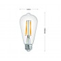 LAMPADINA LED LUCE CALDA 8W FILAMENTO IN VETRO TRASPARENTE E27 8 W E 27 T64-TC