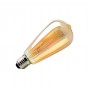 LAMPADINA LED LUCE CALDA 8W FILAMENTO IN VETRO AMBRATO VINTAGE E27 8 W T64-OC