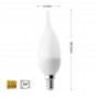 LAMPADINA LED 8 W SOFFIO COLPO DI VENTO LUCE CALDA E14 8W C37