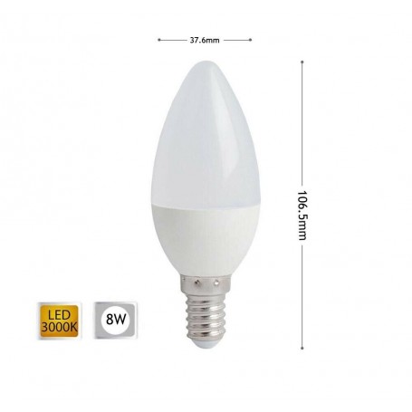 Lampadine Attacco E14 Lampadina Led 8 W Oliva Luce