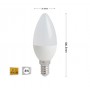 LAMPADINA LED 8 W OLIVA LUCE NATURALE E14 CANDELA 8W E 14 C36