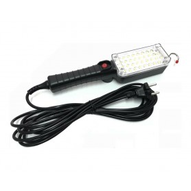 LAMPADA DA LAVORO TORCIA 34 LED SMD LUCE BIANCA GANCIO CALAMITA OFFICINA GARAGE