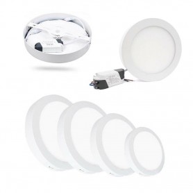 PLAFONIERA TONDA 12 W LAMPADA PANNELLO LED LUCE CALDA