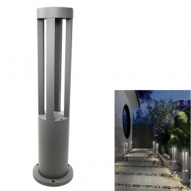 LAMPIONE DA GIARDINO LAMPADA 12W . LED LUCE BIANCA LAMPIONCINO ESTERNO ES28 GRIGIO