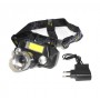 TORCIA FRONTALE 3 LED 1 COB ZOOM LUCE BIANCA BATTERIA LITIO RICARICABILE CARICA