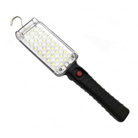 TORCIA 34 LED SMD LAMPADA DA LAVORO PORTATILE RICARICABILE GANCIO CALAMITA