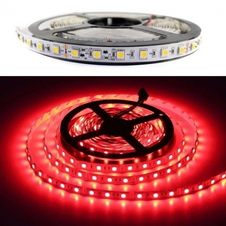 STRISCIA LED ROSSO 5050 SMD LUCE ROSSA STRIP 5MT ILLUMINAZIONE CASA BAR NEGOZIO