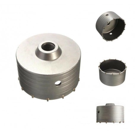 FRESA CAROTATRICE TAZZA 100 MM PER MURO FRESE PIETRA CEMENTO ASTA 11cm SDS PLUS - Foto 6