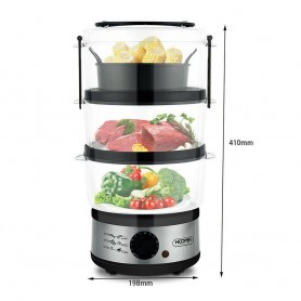 VAPORIERA ELETTRICA COTTURA AL VAPORE CUCINA SANA PER DIETA 500W 7,5 LT