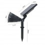 FARO LED PANNELLO SOLARE FARETTO . RICARICABILE 7 W LUCE CALDA DA GIARDINO