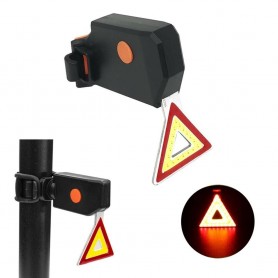 TRIANGOLO LAMPEGGIANTE SOS LUCE LED PER BICICLETTA SEGNALAZIONE POSIZIONE BICI