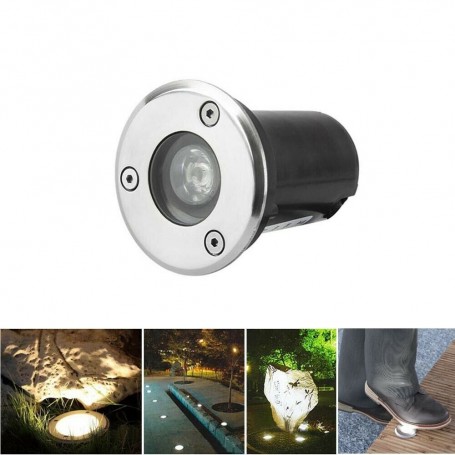 FARETTO CALPESTABILE SEGNA PASSI A INCASSO LED 1,5 W LUCE NATURALE GIARDINO ES07