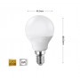 LAMPADINA LED 6 W LAMPADINE A SFERA LUCE NATURALE E14 6W E 14 G45