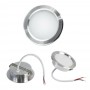 FARETTO LED 3 W LUCE CALDA A INCASSO ROTONDO OPACO BORDO ARGENTO P60-C