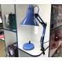 LAMPADA DA TAVOLO SCRIVANIA BRACCIO SNODABILE MORSETTO LUMETTO LUME BLU