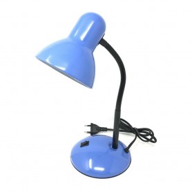 LAMPADA DA TAVOLO SCRIVANIA BRACCIO SNODABILE LUMETTO PORTA LAMPADINA E27 BLU