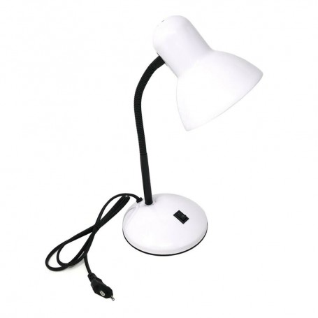 LAMPADA DA SCRIVANIA LUMETTO SNODABILE PORTA LAMPADINA E27 LUME BIANCO