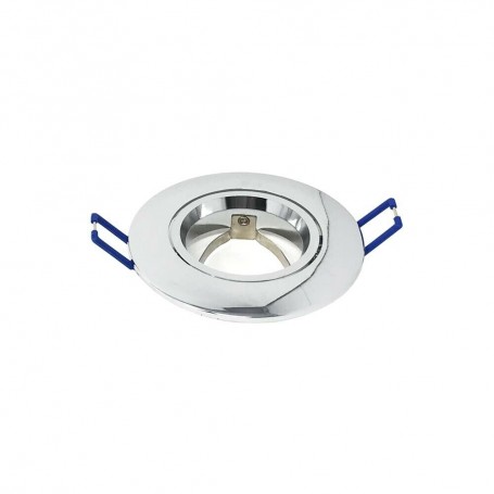 PORTA FARETTO DA INCASSO TONDO SUPPORTO PORTAFARETTO CONTROSOFFITTO P12 ARGENTO