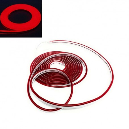 STRISCIA LED LUCE ROSSA PER SCRITTE INSEGNE LUMINOSE STRIP FLESSIBILE 5 MT ROSSO