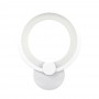 APPLIQUE ANELLO IN VETRO DA PARETE LUCE BIANCA LAMPADA LED INTERNO 9W