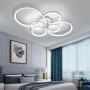 PLAFONIERA LAMPADARIO LED 6 ANELLI CERCHI 51 WATT LUCE BIANCA 6500K