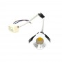 FARETTO LED COB A INCASSO 3 W MINI PUNTO LUCE CALDA 3000K BORDO BIANCO P29C