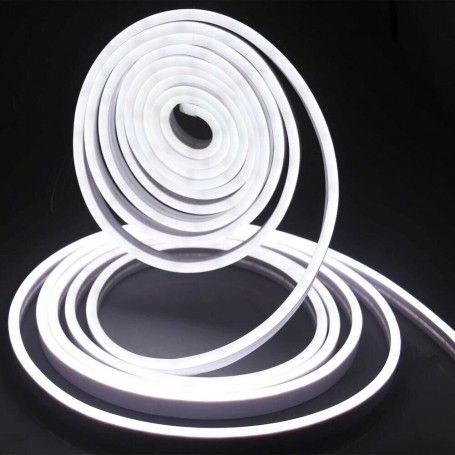 STRISCIA LED LUCE BIANCA PER SCRITTA INSEGNA LUMINOSA STRIP FLESSIBILE 5 MT IP65