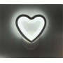 APPLIQUE LED CUORE IN VETRO A PARETE LAMPADA LUCE BIANCA 6500K 6 W