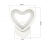 APPLIQUE LED CUORE IN VETRO A PARETE LAMPADA LUCE BIANCA 6500K 6 W