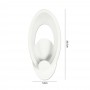 APPLIQUE A PARETE IN VETRO OVALE LAMPADA LED LUCE NATURALE 9 W E25N