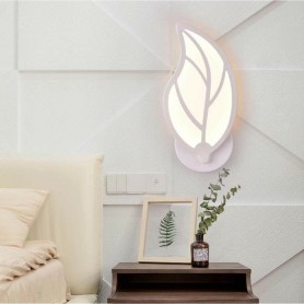 APPLIQUE LED 7 W LUCE NATURALE LAMPADA A PARETE FORMA DI FOGLIA IN VETRO E32N