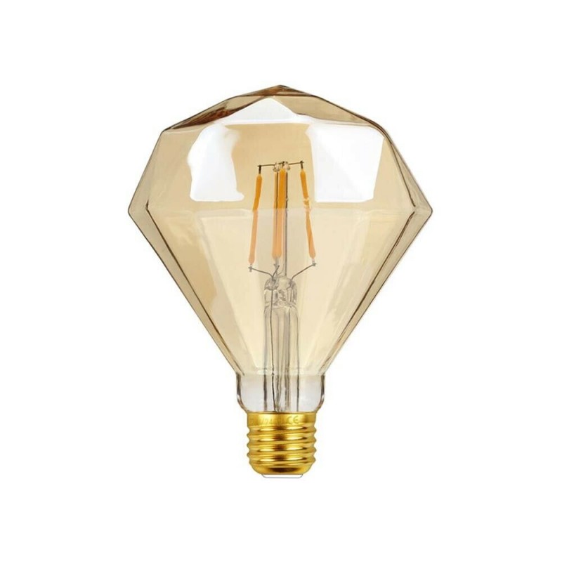 Lampadina filamento E27 4W cristallo ambra lampada decorativa vintage luce calda