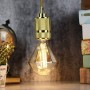 LAMPADINA FILAMENTO 4 W LUCE CALDA E27 DIAMANTE COLOR AMBRA STILE VINTAGE