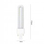 LAMPADINA LED 15 W G24 2 PIN LAMPADA TUBOLARE LUCE BIANCA 6500K 15 WATT