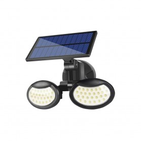 FARO PANNELLO SOLARE RICARICABILE FARETTO 56 LED SENSORE RILEVA MOVIMENTO