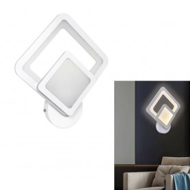 APPLIQUE LED A FORMA DI ROMBO IN VETRO LAMPADA 12 W DA PARETE LUCE CALDA 3000K