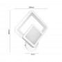 APPLIQUE LED FORMA DI ROMBO IN VETRO DA PARETE LUCE BIANCA LAMPADA 12 W