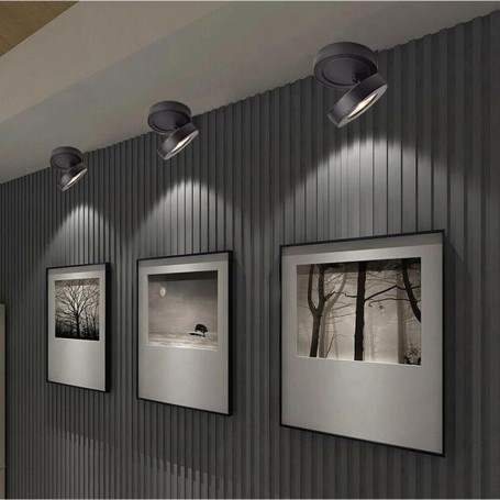 FARETTO LED 7 W LUCE BIANCA FARO DA SOFFITTO ORIENTABILE GIRA 360  F7WNF