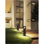 LAMPIONE DA TERRA GIARDINO LAMPADA LED LUCE CALDA 12 W LAMPIONCINO NERO MODERNO