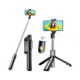 BASTONE SELFIE ASTA TELESCOPICA TREPPIEDE TELECOMANDO BLUETOOTH SCATTA FOTO