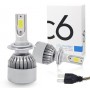 COPPIA LAMPADINE KIT FARI AUTO C6 H7 36 W LAMPADA COB LAMPADINA LED LUCE BIANCA