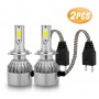 COPPIA LAMPADINE KIT FARI AUTO C6 H7 36 W LAMPADA COB LAMPADINA LED LUCE BIANCA