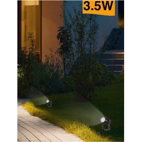 FARETTO LED LUCE NATURALE COB 3.5 W PROIETTORE DA GIARDINO STAFFA A PARETE