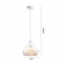 LAMPADARIO A SOSPENSIONE PORTALAMPADA E27 STILE MODERNO BIANCO E20-B