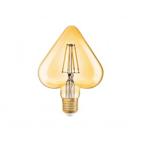 LAMPADINA LED FILAMENTO CUORE AMBRA E27 4 W STILE VINTAGE RETRO LUCE CALDA