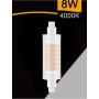 LAMPADINA LED LUCE NATURALE ATTACCO R7S 8 WATT LAMPADA RICAMBIO PER FARO 4000K