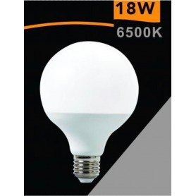 LAMPADINA LED 18 W LAMPADA GLOBO SFERA LUCE BIANCA 6500K ATTACCO E27 G95