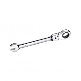 CHIAVE A SNODO 14 MM CRICCHETTO NERO A 12 DENTI TESTA GIREVOLE 180